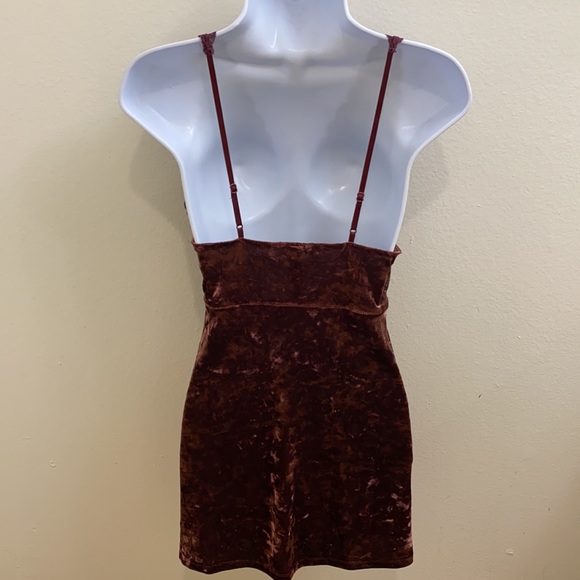Free People Wine Baby Doll Style Mini Dress SP - Picture 4 of 5